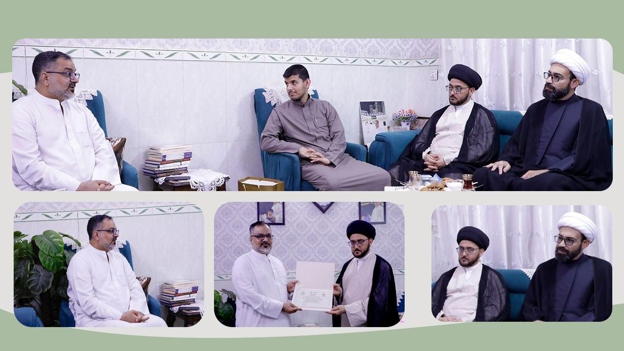 وفد مؤسسة وارث الأنبياء يزور المحقق الشيخ أحمد الحلي